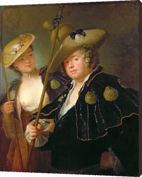 Gustav Adolf Graf von Gotter and his Niece Friederike von Wangenheum in Pilgrim Costumes, c