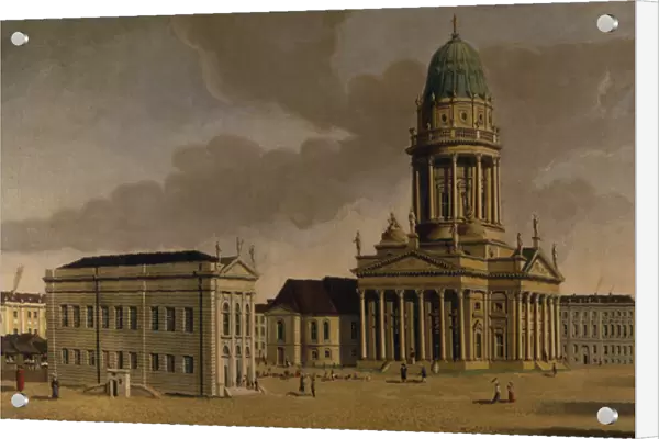 The Gendarmenmarkt with the French Playhouse and Cathedral, Berlin, 1788 (oil on canvas)