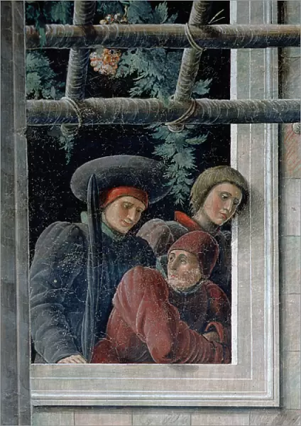 The Martyrdom of St. Christopher, detail of spectators, c