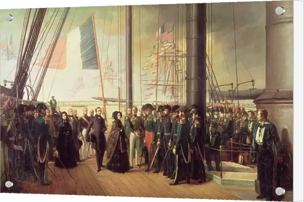 Queen Victoria I, received aboard the steamer Le Gomer by the Rear Admiral Lasusse