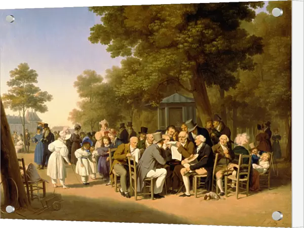 Politicians in the Tuileries Gardens, 1832 (oil on canvas)
