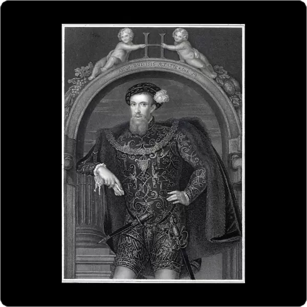 Portrait of Henry Howard (1517-47) Earl of Surrey, from Lodges British Portraits