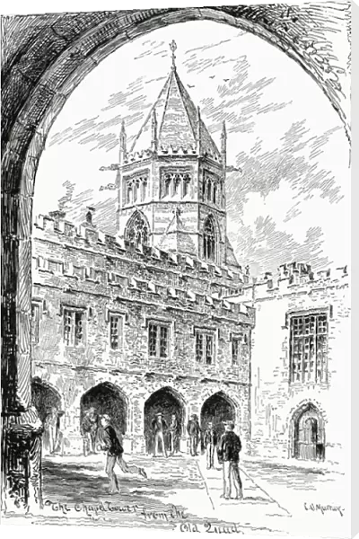 Rugby School, the Chapel Tower from the Old Quad, from The English Illustrated Magazine