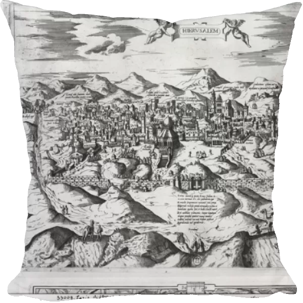 View of Jerusalem, 1570 ? (engraving) (b  /  w photo)
