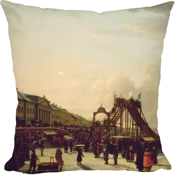 The rollercoasters on the Neva in St. Petersburg, 1803 (oil on canvas)