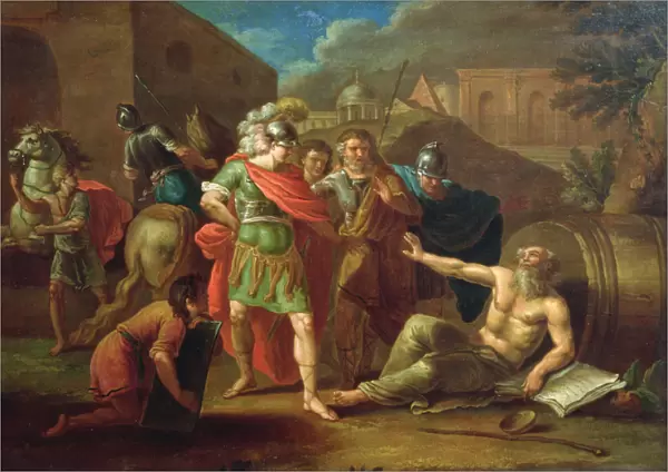 Alexander the Great visits Diogenes at Corinth, 1787 (oil on canvas)