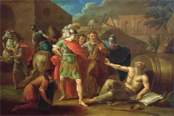 Alexander the Great visits Diogenes at Corinth, 1787 (oil on canvas)