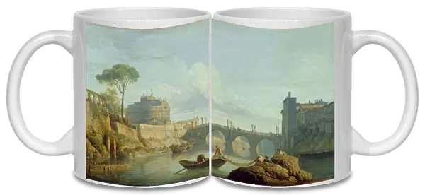 The Bridge and Castle Sant Angelo, 1745 (oil on canvas)