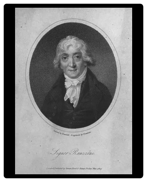 Portrait of Venanzio Rauzzini (1746-1810) engraved by Samuel Freeman (1773-1857)