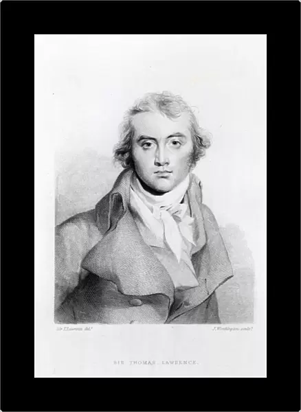 Self Portrait, engraved by J. Worthington (engraving) (b  /  w photo)