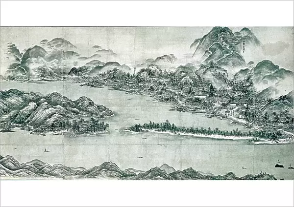 View of Ama-no-hashidate, c. 1501-06 (ink and light colour on paper)