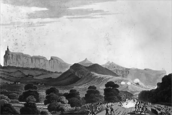 Part of the British Army forming before Port Louis, engraved by I. Clark, 1813 (aquatint)