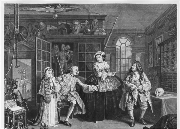 Marriage a la Mode, Plate III, The Inspection, 1745 (engraving)