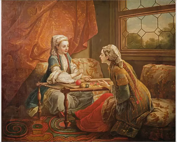 Madame de Pompadour in the role of fortuneteller (oil on canvas)