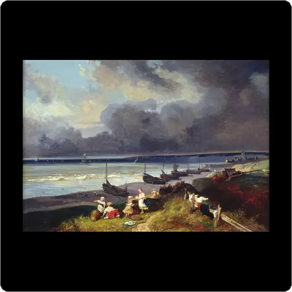 View of Dieppe (oil on canvas)