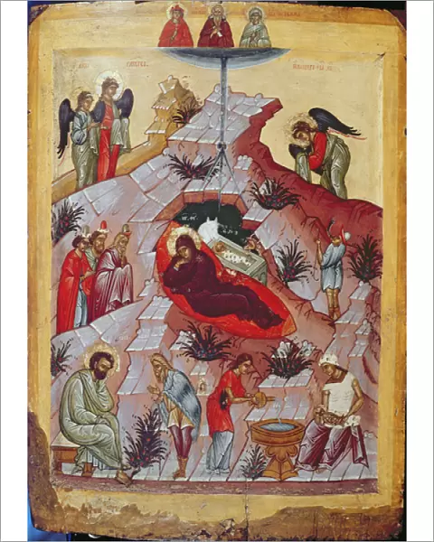 The Nativity, Russian icon, 16th century (tempera on panel)