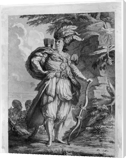 The actor Lekain as Genghis Khan, in L Orphelin de La Chine by Voltaire