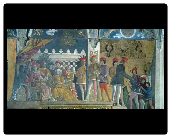 Marchese Ludovico Gonzaga III, his wife Barbara of Brandenburg, their children, courtiers