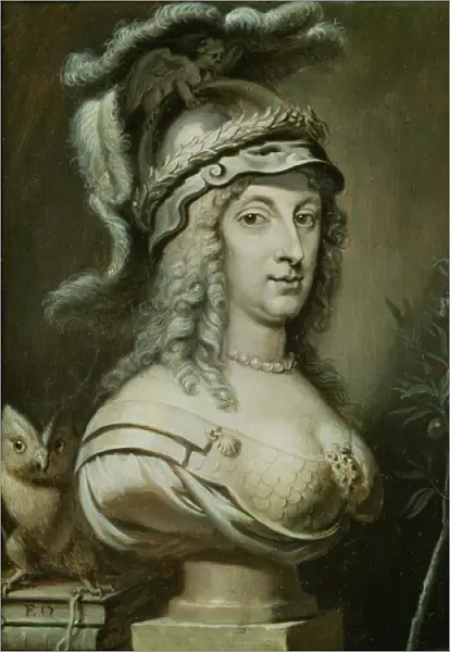 Allegorical Portrait of Queen Christina of Sweden (1626-89) c. 1649-50 (oil on panel)