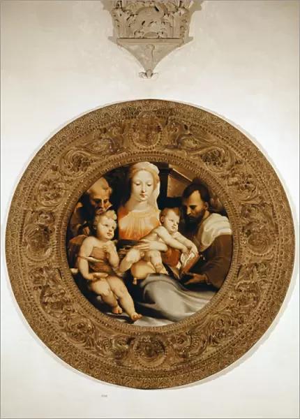 The Holy Family and St. John the Baptist (oil on canvas)