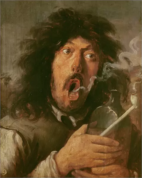 The Smoker (oil on panel)