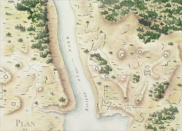 Map of north West-Point, Virginia, from Guerre de l Amerique, 1782