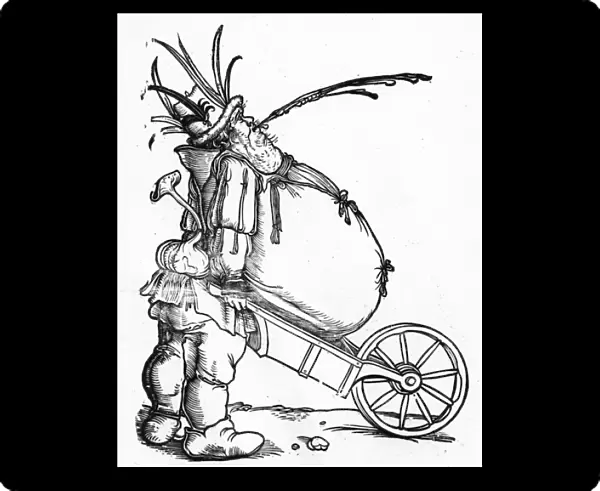 A Fat Man and a Wheelbarrow, c. 1521 (engraving)