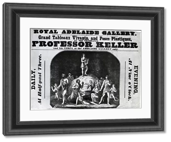 Handbill advertising Professor Kellers Grand Tableaux Vivants, c. 1846