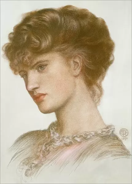Portrait of Aglaia Coronio (nee Ionides) 1870 (chalk on paper)