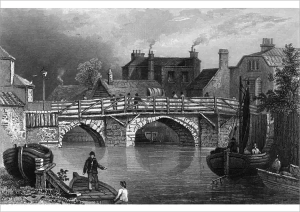 Bow Bridge, Essex, engraved by John Rogers, 1832 (engraving)