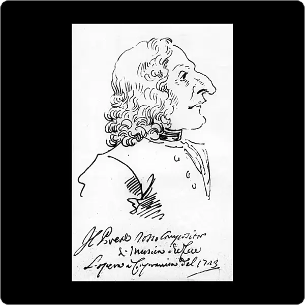 Antonio Vivaldi, 1723 (pen & ink)