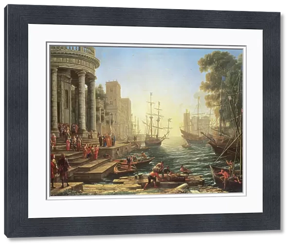Seaport with the Embarkation of St. Ursula (oil on canvas)