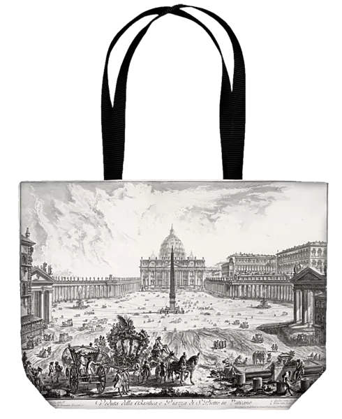 View of St. Peters Basilica and Piazza, from the Views of Rome series, c
