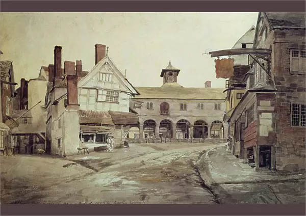 Market Place, Hereford, 1803 (w  /  c on paper)