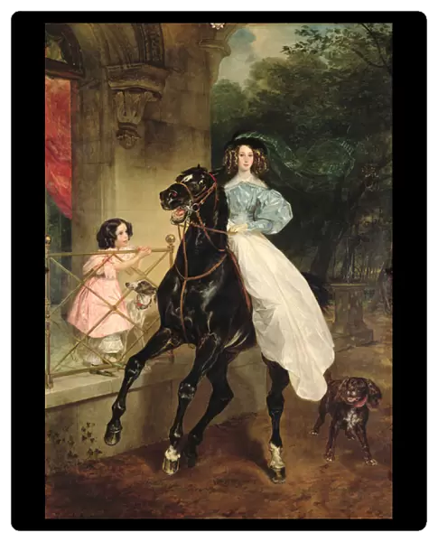 The Horsewoman, Portrait of Giovanina and Amacilia Paccini, wards of Countess Samoilova