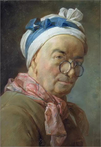 Self Portrait with Spectacles, 1771 (pastel on paper)