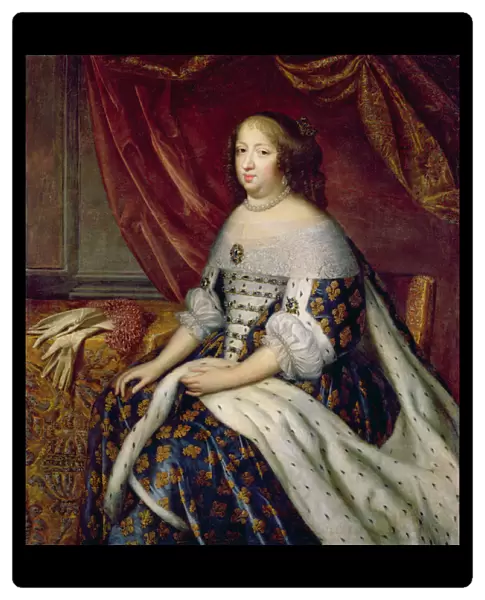 Portrait of Anne of Austria (1601-66) Queen of France (oil on canvas)