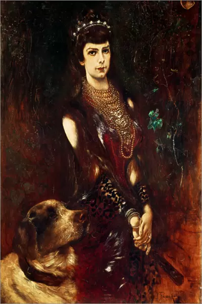 Empress Elizabeth of Austria, 1883 (oil on canvas)