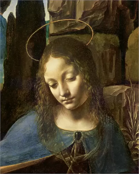 Detail of the Head of the Virgin, from The Virgin of the Rocks (The Virgin with the