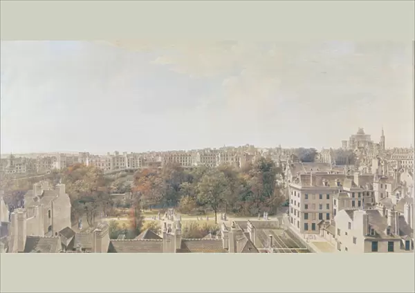 View of Paris from the Belvedere of M. Fornelle, rue des Boulangers, 1787 (pen, brown ink