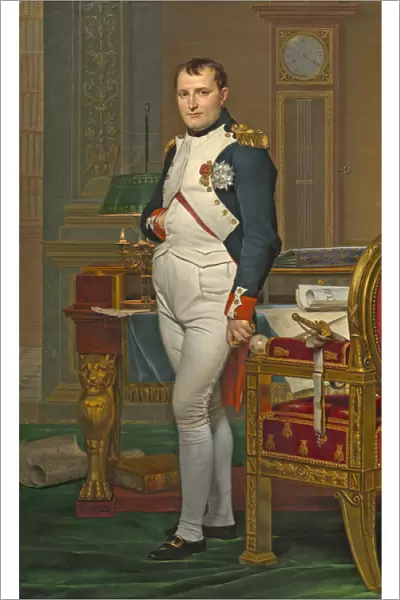 The Emperor Napoleon in His Study at the Tuileries, 1812 (oil on canvas)