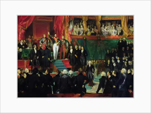 Louis-Philippe (1773-1850) is sworn in as king before the Chamber of Deputies, 9th August 1830
