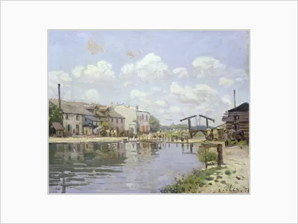 The Canal Saint-Martin, Paris, 1872 (oil on canvas)