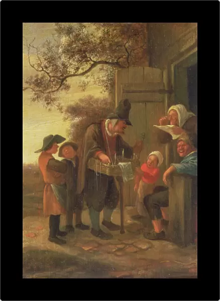 A Pedlar selling Spectacles outside a Cottage, c. 1650-53 (panel)