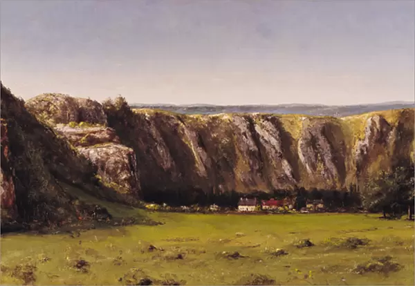 Rocky landscape near Flagey (oil on canvas)