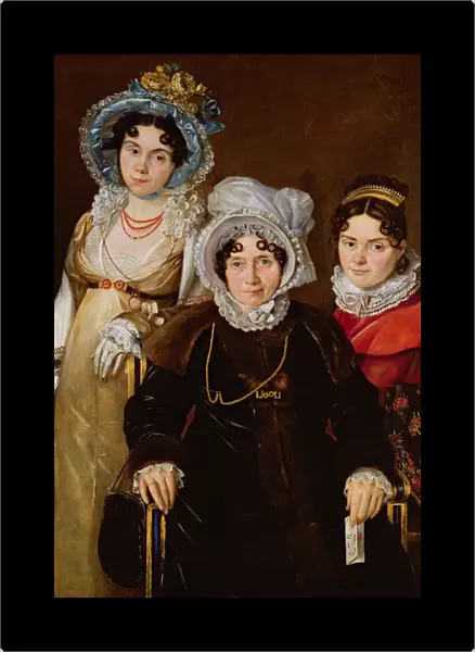 Portrait of Madame de Tangry and her Daughters, after 1816 (oil on canvas)