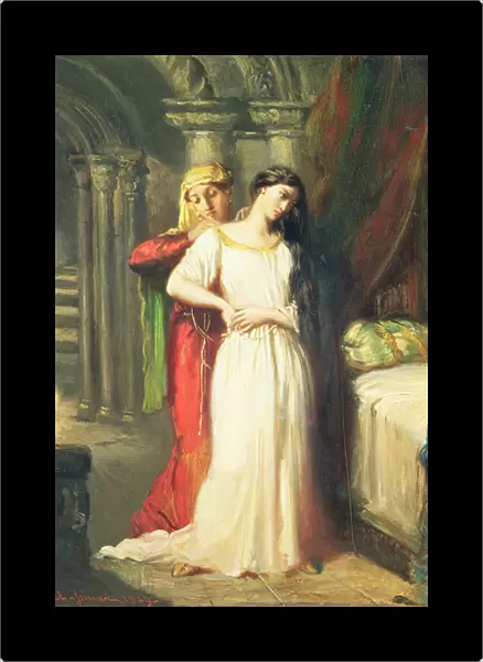 Desdemona Retiring to her Bed, 1849 (oil on panel)