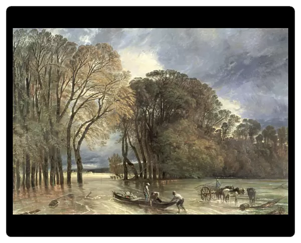 The Flood at Saint-Cloud, 1855 (oil on canvas)