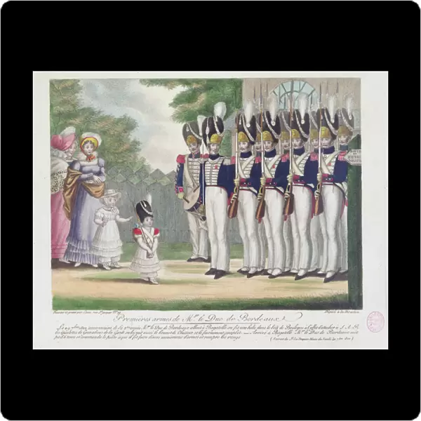 First weapons of the Duke of Bordeaux, at Bagatelle, 29 September 1822, 1822 (coloured