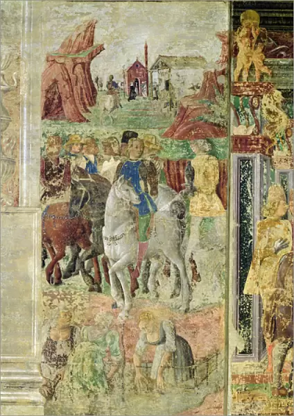 Allegories of the months, July: Borso d Este, prince of Ferrare arriving at the hunt